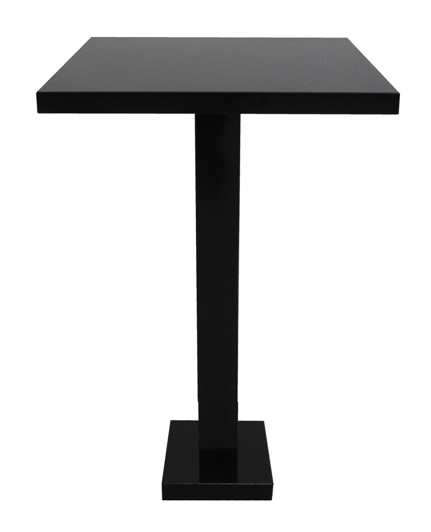 Стол из гранита черного, квадратный (ножка прямая)