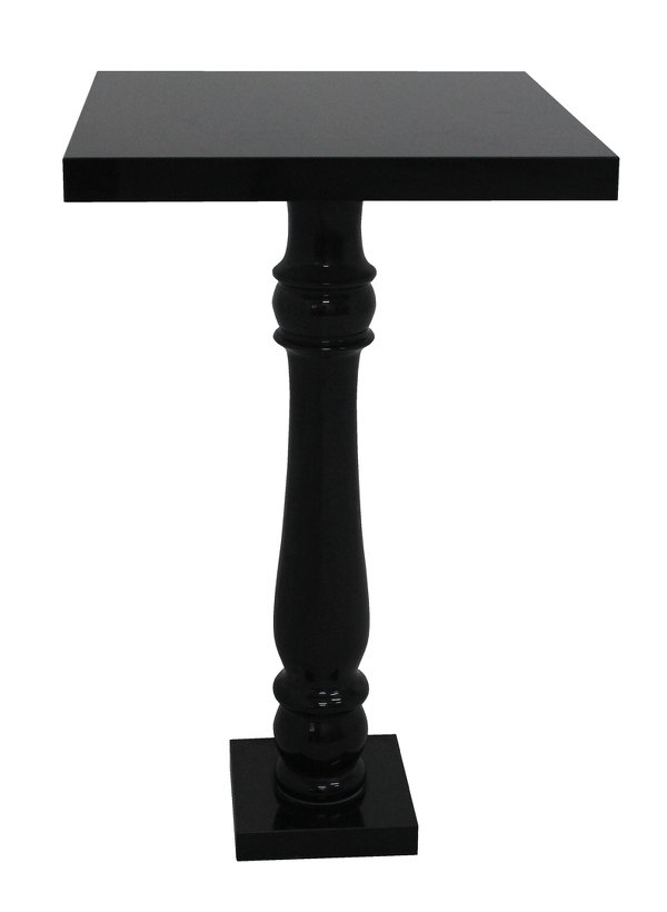 Стол из гранита черного, квадратный (ножка фигурная)